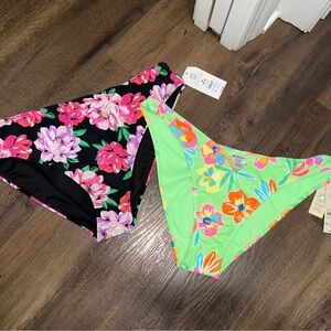 NWT No Boundaries Floral Bikini Bottoms Bundle